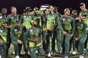 south africa trophy celebrate odi