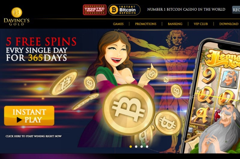 Da Vinci's Gold Casino Promo Code Claim 25 free spins with this code