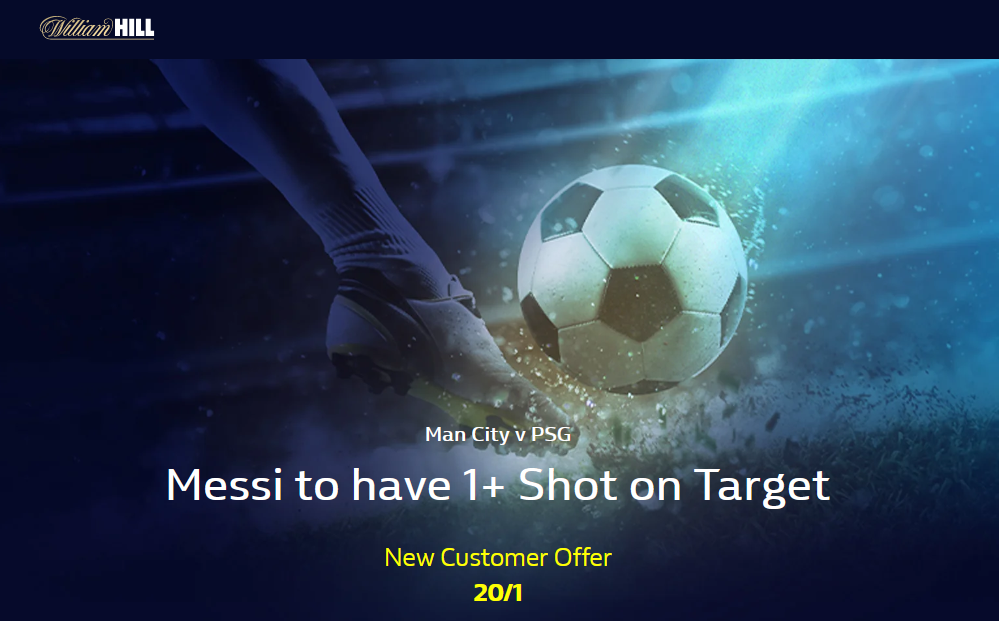 Manchester City v PSG betting offer: Get Lionel Messi to score and