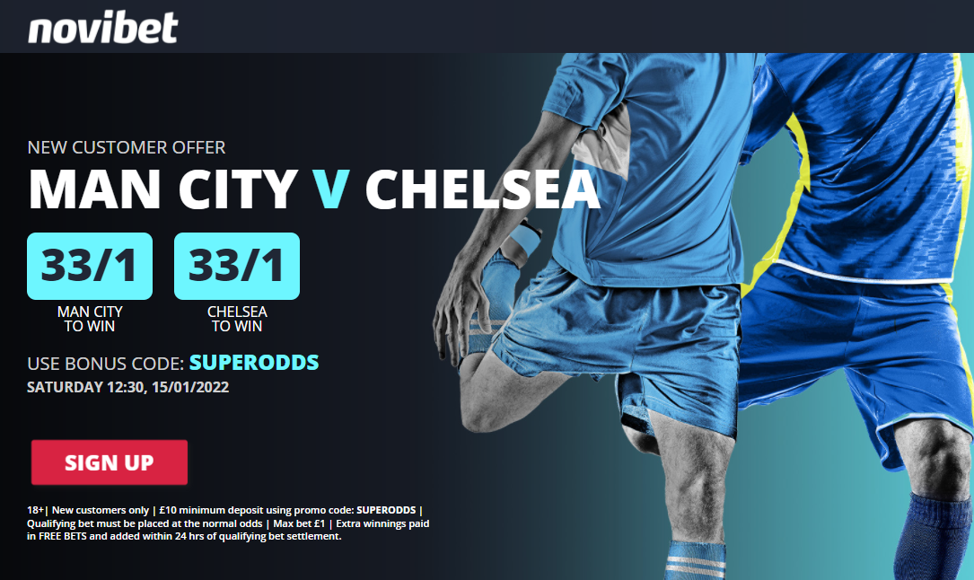 Chelsea v Man City: Get free bets & price boost on City win