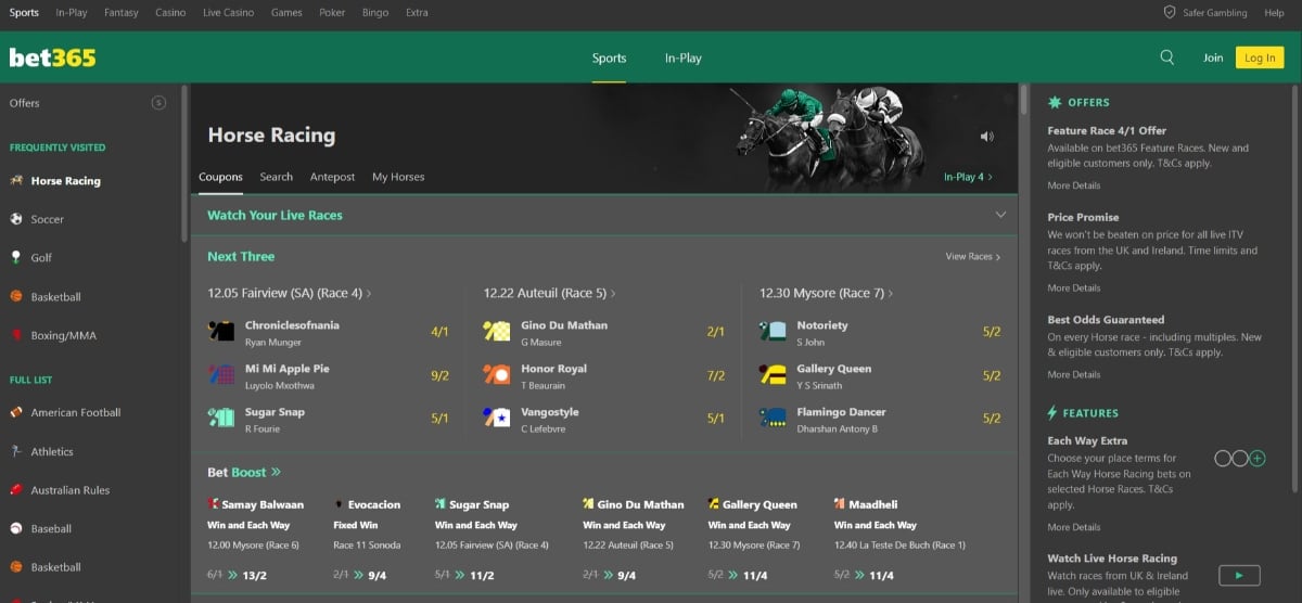 bet365 bonus code: TMG30 gets £30 free bets in December