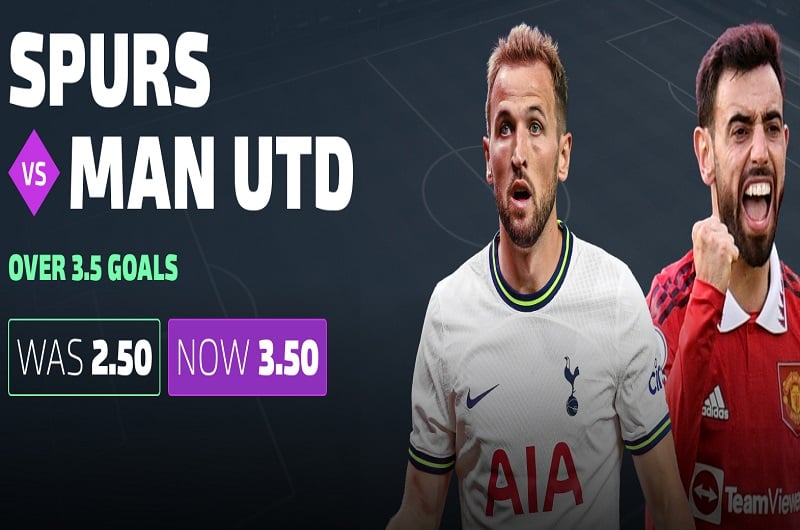 Tottenham Vs Man Utd Boost: 3.50 On Over 3.5 Total Goals