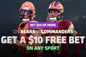 Chicago Bears at Washington Commanders: Bet $20 & get a $10 free bet