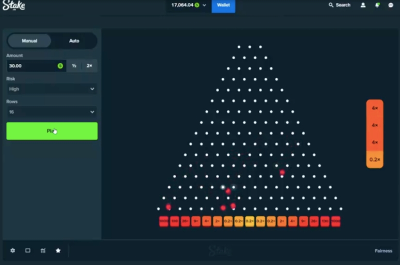 Stake.us Plinko Max Win Sees Player Collect 30,000 Stake Cash