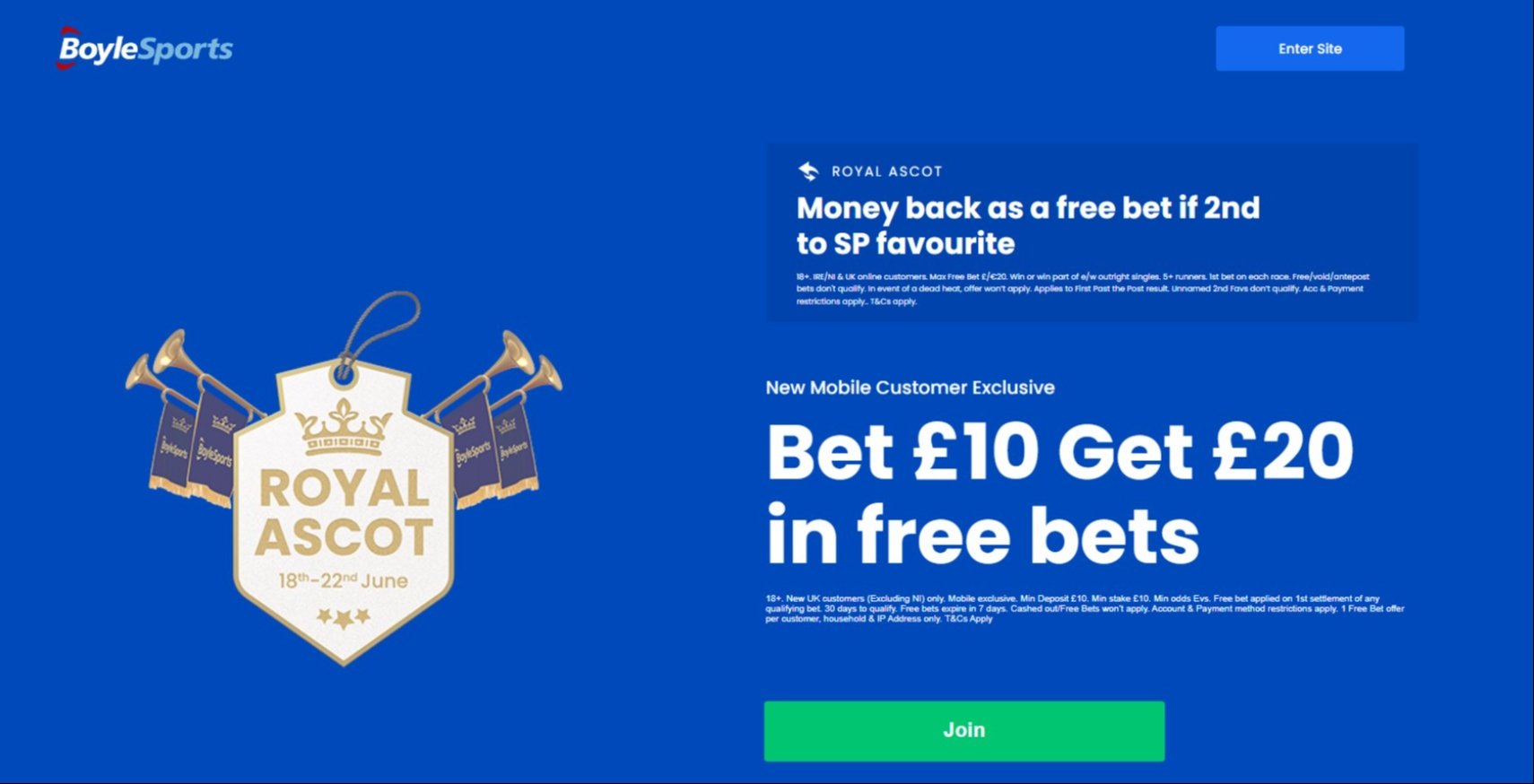 Boylesports Offer | Money back if 2nd to the SP Fav during Royal Ascot 2024