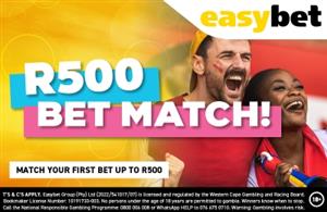 Easybet New R500 First Bet Match Bonus - How To Claim