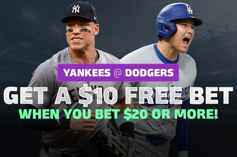 New York Yankees at Los Angeles Dodgers Bet 20 & Get A 10 Free Bet