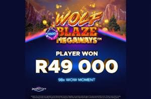 Wolf Blaze MegaWIN: R500 Turned Into R49,000 At Jackpot City