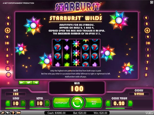 100 free spins starburst no deposit 2018