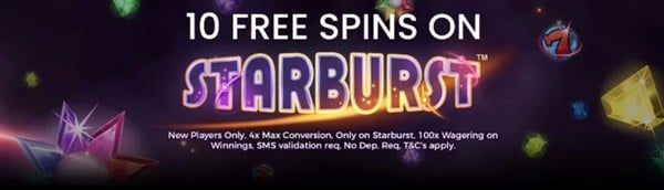 50 free spins starburst no deposit 2017