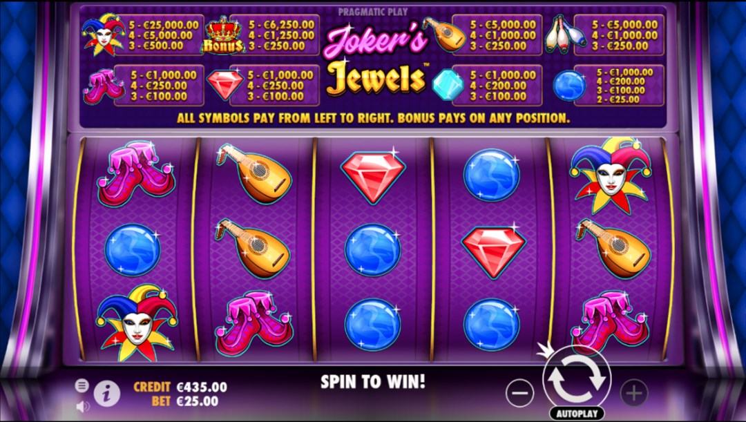 Joker's Jewels Slots Review, Free Spins & No Deposit Bonus