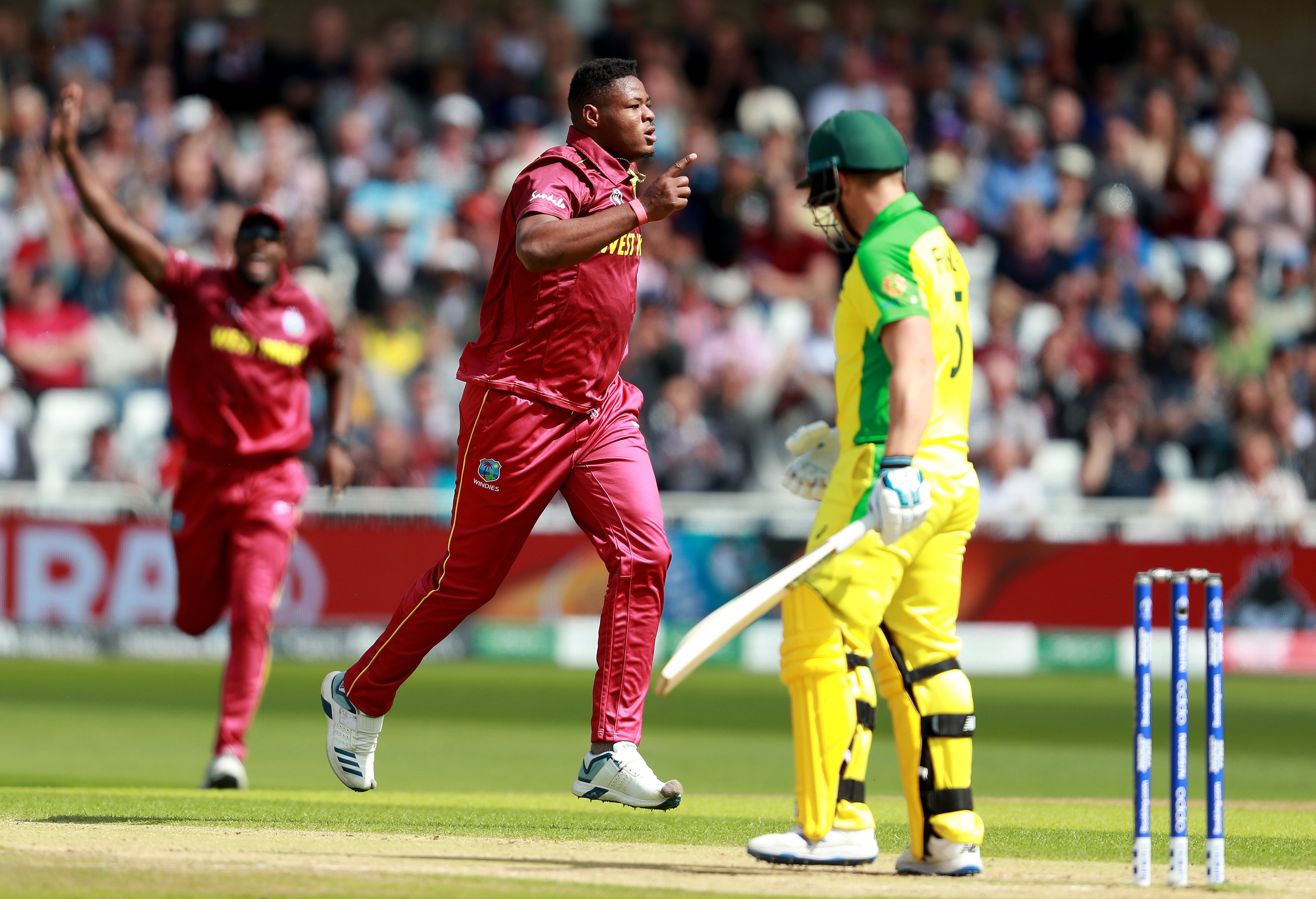 aaron finch against west indies