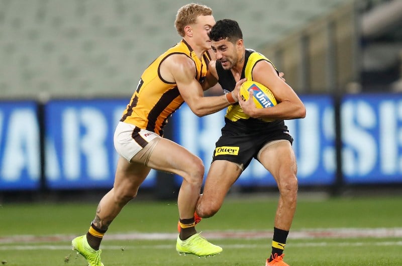 Hawthorn Vs Richmond : James Frawley, Josh Caddy - Josh ...