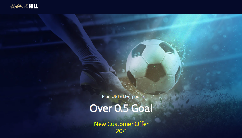 Man Utd vs Liverpool Boost | Get 20/1 On Over 0.5 Goals